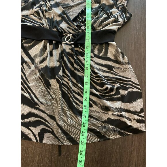 IZ Byer California Zebra Print Top - Picture 5 of 7